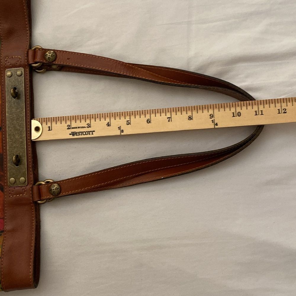 PATRICIA NASH Double Turn Lock Closure Floral Tote Bag with Leather Trim - Picture 13 of 13